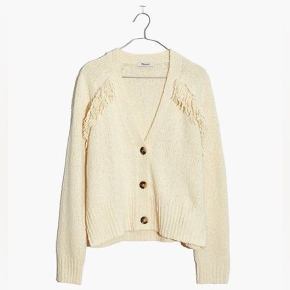 NWOT Madewell Chatterton Fringe Cardigan Sweater sz XS - Picture 4 of 12